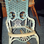 Wicker Cane Rocking Chair Before